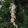 Realistic Glitter Christmas Branches Artificial Leaves Xmas Tree Hanging Ornament  Holiday Party