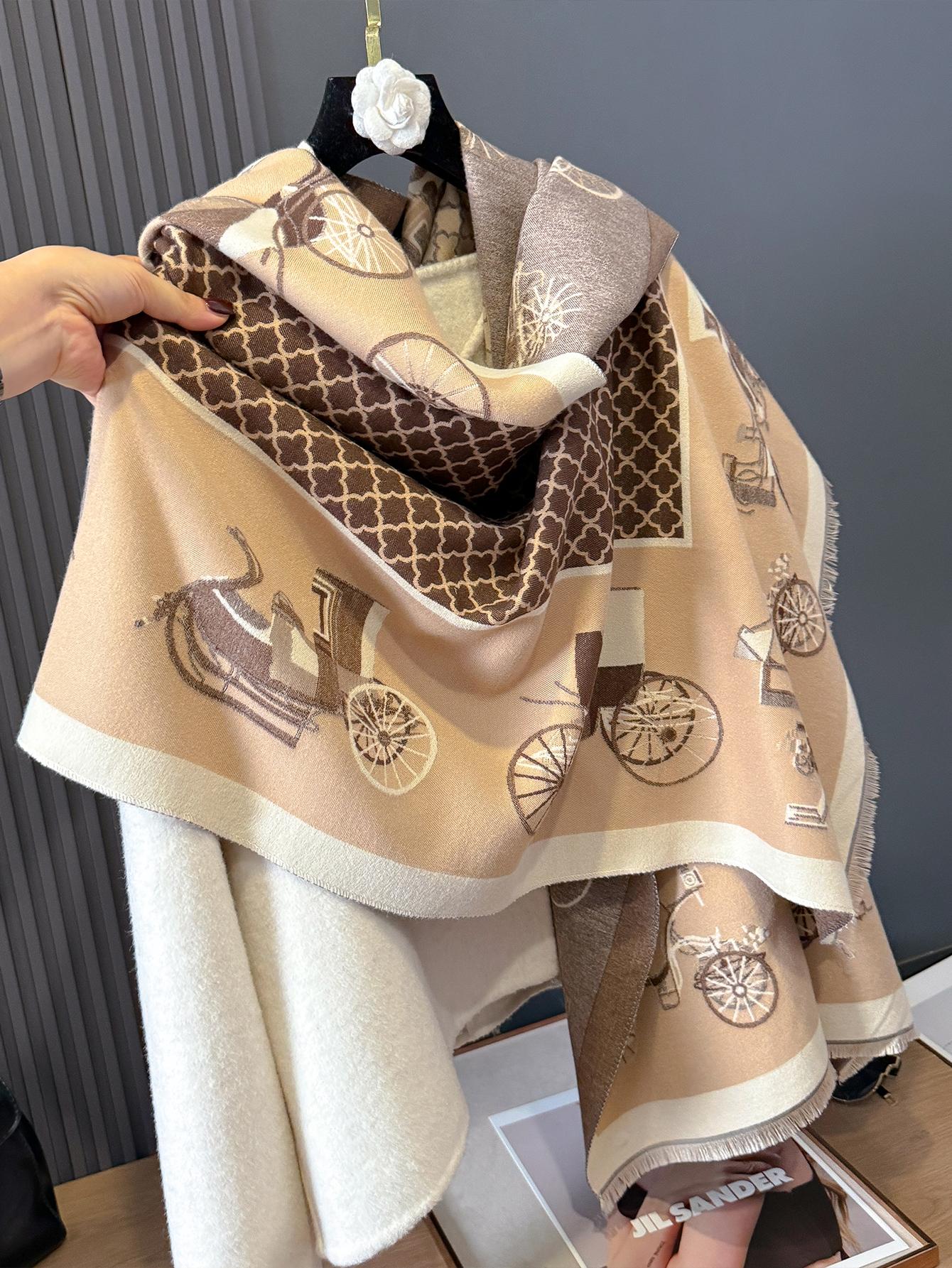 Poncho Schal Pashmina Kaschmir Schal Für Damen Dicke Warme Winterdecke Weiblicher Luxusqualität Schal Wickel Bufanda black