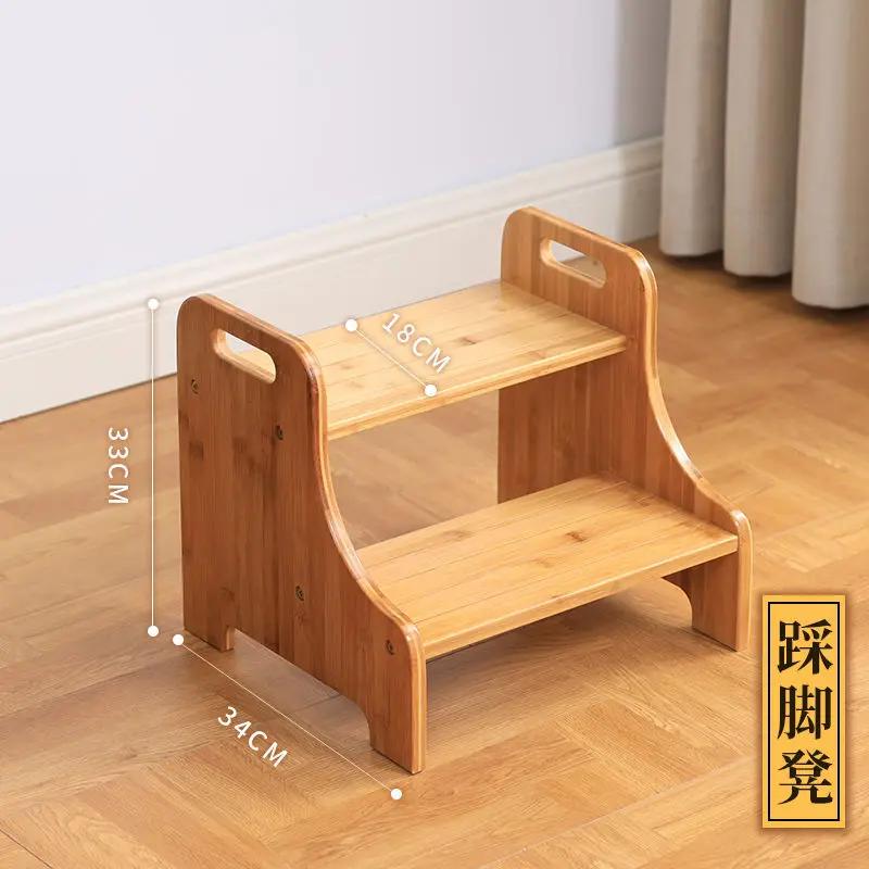

Шаг два Табурет-ступенька на подставке для ног Лестница из цельного дерева Ступени для мытья ног Ножки-ступени на табурете Лестница для стиральной машины Кухня