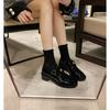 Cowhide Version~ French Retro Mary Jane Small Leather Shoes Women's Camellia with Gold Coins Loafers Genuine Leather Single Shoes