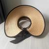Summer Large Brim Lafite Grass Empty Hat Women's Sun Protection Straw Hat Long Streamer Bow Sun Hat Sun Hat