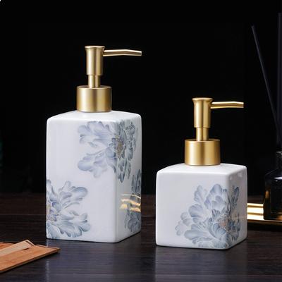 Nouvelle bouteille pompe en céramique chinoise bouteille lotion shampooing gel douche sous-bouteille distributeur de savon accessoires de salle de bain distributeur de shampooing