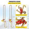J Hook Chain, 5/16 in x 10 ft Bridle Tow Chain, G80 Bridle Transport Chain, Alloy Steel Chain with 2 G70 J Hooks, 9260 Lbs Break Strength Tow Hooks