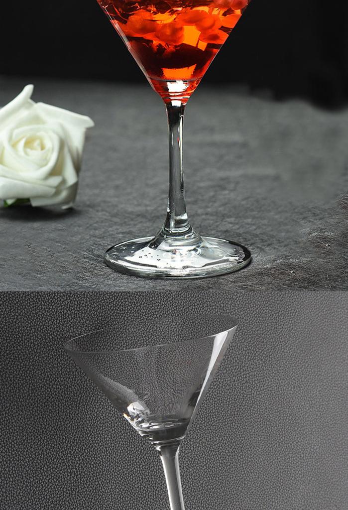 Triangle Glass Cocktail Glass Martini Creative Tall Glass Bar Classic Mixers