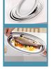304 Stainless Steel Deep Oval Fish Plate: Thickened Egg-Shaped Dish for Steaming, BBQ & More. Ideal for Home Dining.