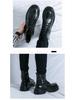 New Men's High-Top Leather Martin Boots - Autumn/Winter European & American Fashion, Lace-Up Motorcycle Ankle Boots.