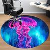 1pc Jellyfish Cosmic Office Round Area Rug,  Mat Suitable For Office, Under Office Chairs Bedroom Living Room Home Decor, Room Deco