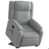 VidaXL Fauteuil inclinable de massage électrique Gris clair Tissu 3205238
