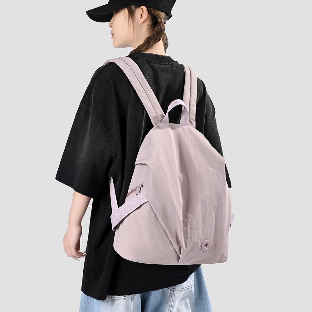 Schoolbag Large Capacity Nylon Backpack Female Casual Versatile Student School Bag Korean Version Lightweight Mountaineering Bag Travel Backpack