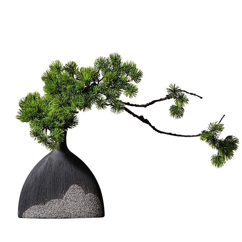 Simulation fake tree bonsai home living room Chinese sand table hotel porch landscaping decoration green plant ornaments
