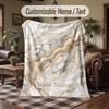 Mandala Theme Throw Blanket Custom Name Text Personalized Blanket Soft Cozy Blanket for Home Sofa Bed
