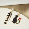 Cartoon Cute Cat Fishbone Earrings Fashion Personality Earrings Earrings Earrings