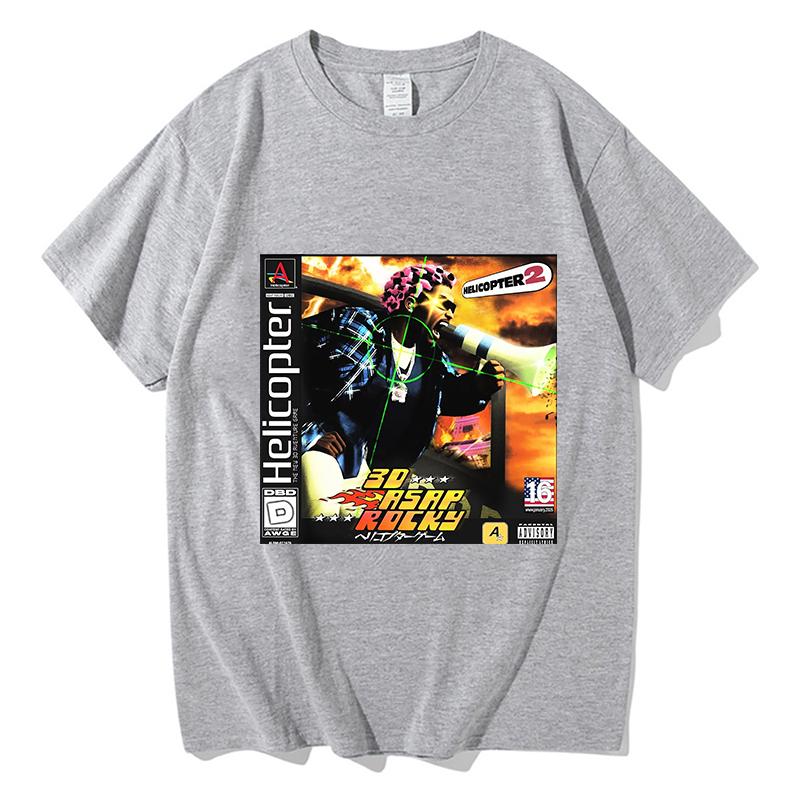 

AAP ROCKY HELICOPTER Print Tshirt Autumn Winter Tshirt Short Sleeve Cotton Unisex Women T Shirt Oneck Unisex Fashion Tops Tee 4XL