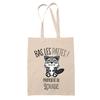 Tote Bag - PLANETEE - Louise « Hands Off » Raccoon - Cotton - Printed In France - Large Capacity