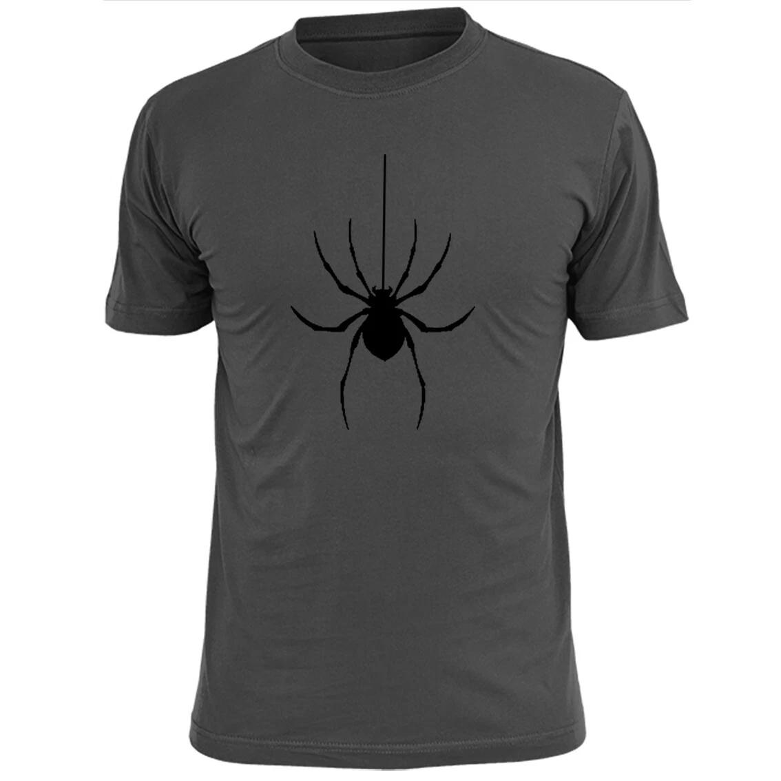 Mens Spider On Web T shirt Insects Wildlife Arachnids L