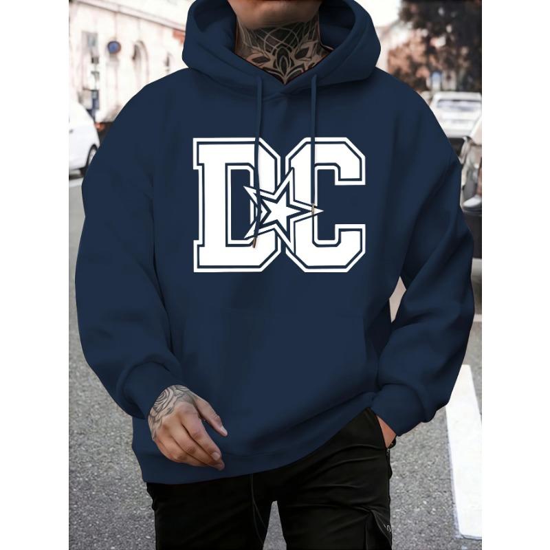 

Мужская повседневная зимняя толстовка с капюшоном - Обычная посадка, Машинная стирка, Модный уличный пуловер, Удобная трикотажная ткань XL