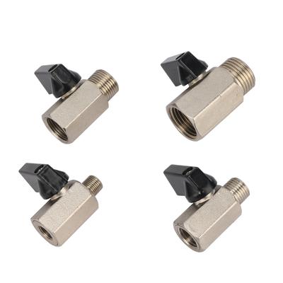 1/8" 1/4" 3/8" 1/2" Threaded Mini Brass Ball Valve BSP Male To Female Air Compressor Valves Water Gas Oil Shut Off Valve
