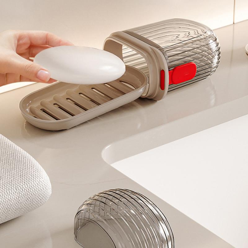 Travel Soap Dish With Drain Water Bathroom Supplies Portable Gadgets For Traveling Holder Container Accessories Home Storage Box