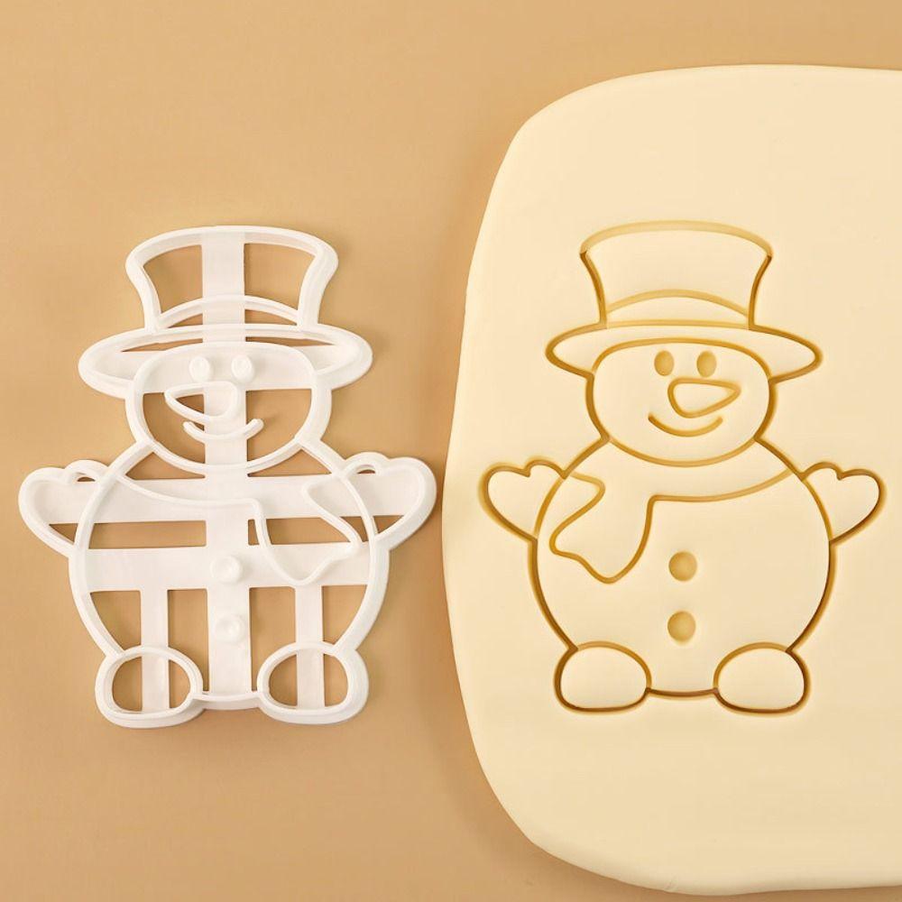 Christmas Cookie Embosser Santa Claus Baking Molds New Cookie Cutter  Kitchen Tools