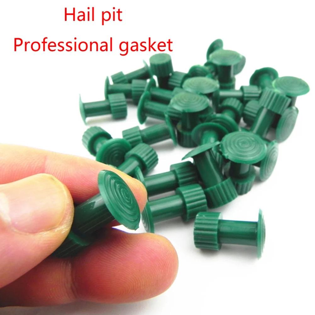30pcs Glue Tabs Dent Removal Tools Dent Removal Tool Car Body Glue Tabs Green Plastic Car Part For Dent Lifter Slide Hammer