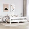 Vidaxl Bed Frame Without Mattress, White, 180X200 Cm, Solid Pine Wood