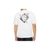 Jordan T-shirt girocollo in maglia con stampa da basket Dri-Fit Zion Uomo Top Bianco DH0593-101