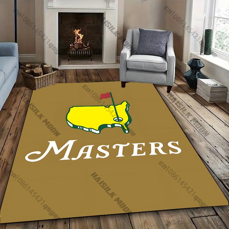 1PC P-Prem1um Golf M-Masters Logo Carpet Rug for Living Room Bedroom Sofa,Office Areas, Mat,Multi Size Optional, Great Gift Rug