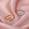 New Love Hug Couple Ring ins Wind Simple Alloy Geometric Open Ring Fashion Accessories