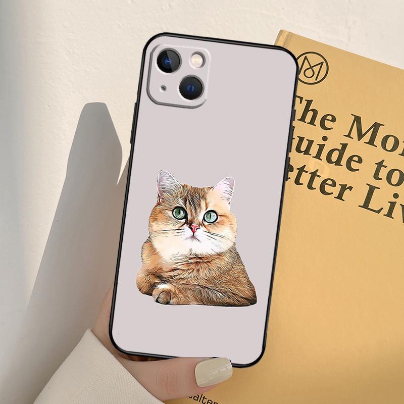 British Shorthair Cat Phone Case For iPhone 17 16 15 14 11 12 13 Pro Max Mini XR 16e 15 16 Plus 17 Air Full Cover