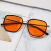 Trendy čtvercové sluneční brýle Módní Vintage Dvojitý můstek Ležérní sluneční brýle Dámské Stylové Nadrozměrné Značkový design Stínidla