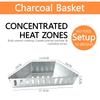 Stainless Steel Charcoal Basket - Set of 1/2pcs Grill Baskets Stainless Steel Charcoal Holder for BBQ Grilling Weber Char