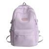 Backpack Female Junior Senior High School Student Schoolbag Solid Color Large Capacity Backpack