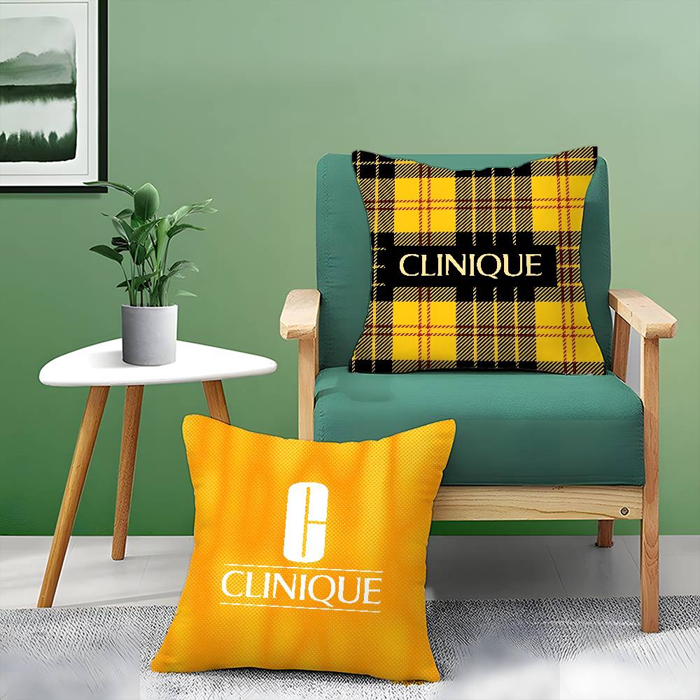 World-Renowned Brands Clinique-E Pillow Case Comfort Sofa Bed Silky Elegant Invisible Zipper Decorative Cushion Cover