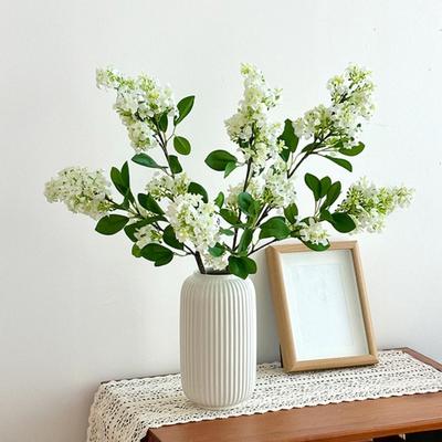 Artificial Flowers Lilac Bouquet for Home Office Decoration Realistic 3D Modeling Adjustable Stems Reusable Floral Arrangement Props