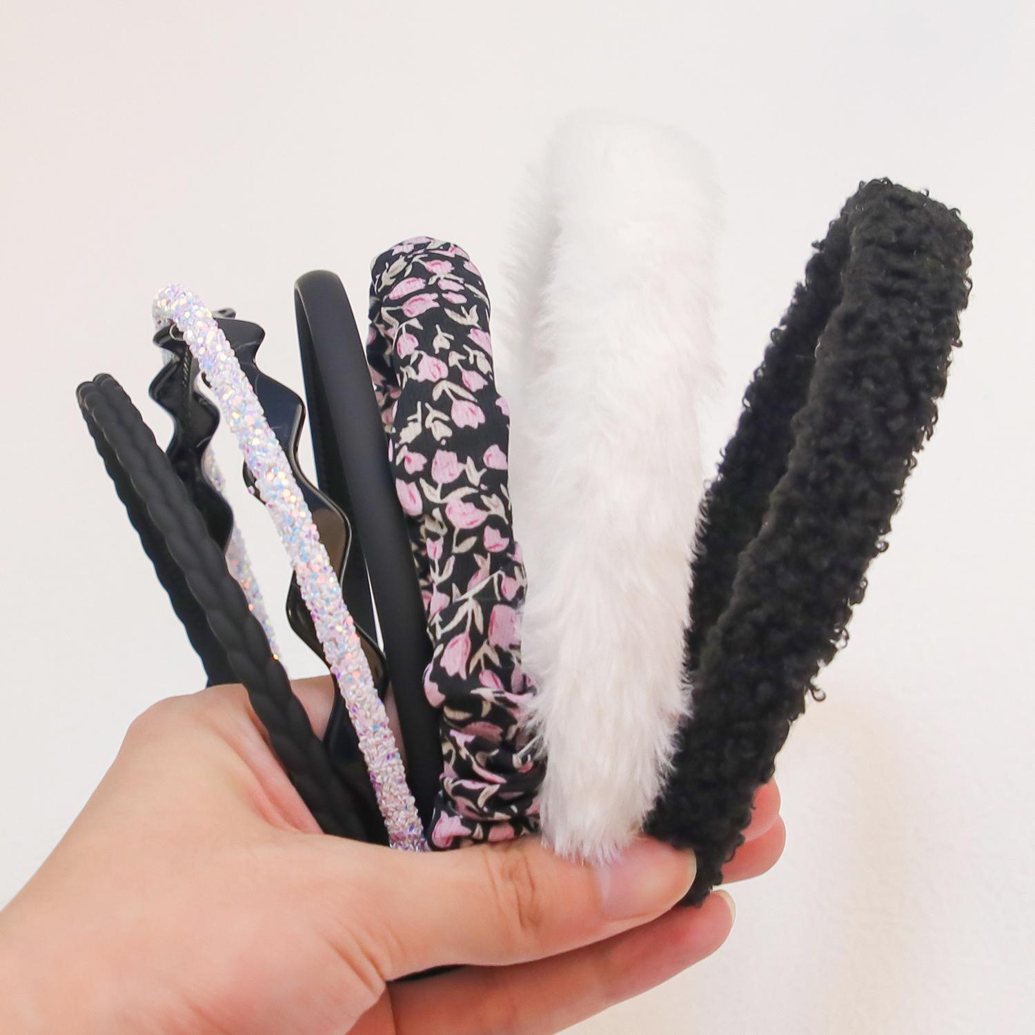 

Набор из 7 модных повязок на голову для женщин и девушек, жемчужные резинки для волос, универсальная простая повязка, обруч для волос, аксессуары для волос, головной убор