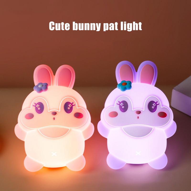 Cute Bunny Desk Lamp Animal Bunny Desktop Night Lamp 30-minute Timing Function Bedroom Table Lamp For Bedside Bookshelf Children