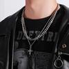 INS Cross Pendant Titanium Steel Women's High Street Cuban Link Chain