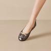 Damen-Lederschuhe aus Rindsleder, weiche Sohle, leichte kleine Lederschuhe, Damen-Halbfalt-Eierrollenschuhe, Kinder-Freizeitmützen-Schuhe, große Größe
