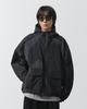 Dimitri Black Vlad 2Way Authentic Hooded Windbreaker Jacket_Charcoal/Black