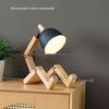 Verstellbare Holz-Augenschutz-Schreibtischlampe für Arbeitszimmer & Schlafzimmer