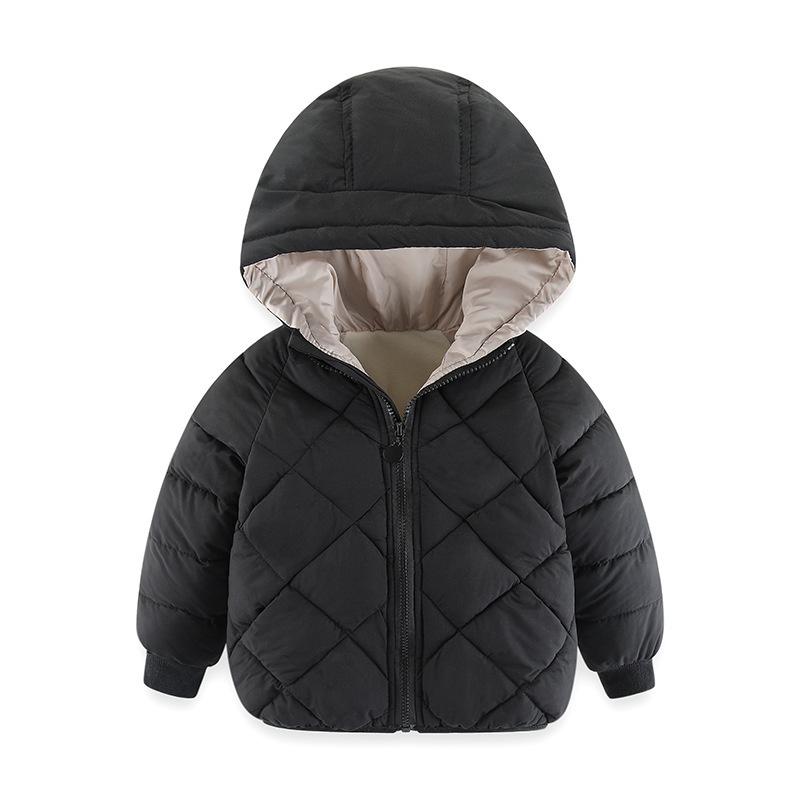 Kids Thick Cotton Jackets Boys Girls Coat Autumn Winter Children Down Padded Baby Jacket Plus Velvet Warm Cotton Outerwear