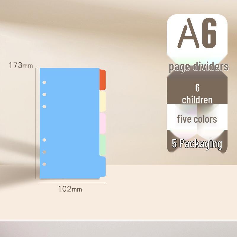 Colorful Index Divider Paper for A4 and B5, 11-Hole and 9-Hole Options, Numbered and Multi-Page Classifications