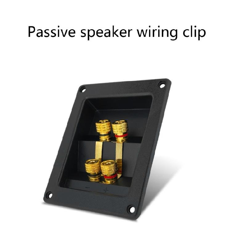 Live Speakers Terminal Box 4 Copper Binding Post Cable Connector Terminal