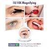 Magnifying Mirror 10X 1X Double Sided Magnification Makeup Vanity Mirror Rechargeable Lighted Mirror with 3 Color Setting Adjus