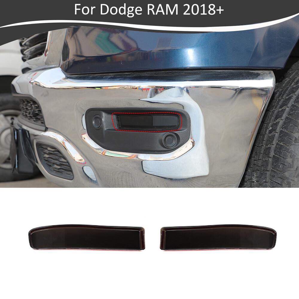 2x Front Fog Light Cover Trim Fog Lamp Bezels For Dodge RAM 1500 2018+ Blackened