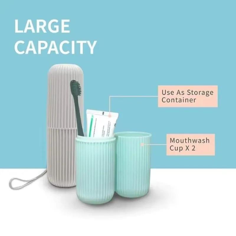Travel Toileting Cup Toothbrush Cup Toothpaste Storage Box Portable Dental Appliance Box Toothbrush Bucket Simple Mouthwash Cup