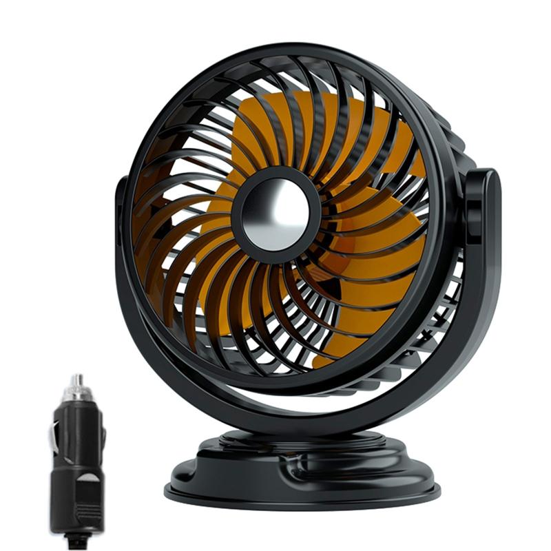 Car Fan DC 24V Electric Car Cooling Fan with 360 Degree Adjustable for Head Low Noise Automobile Vehicle Fan for Car