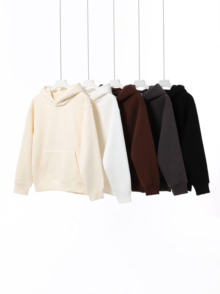 Retro Heavyweight 480g Hooded Sweatshirt - Thick Fleece Drop Shoulder Pullover for Men and Women