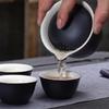 Chinese Style Travel Tea Set, Celadon Cover Bowl Small Set, One Pot, Three Cups, Fast Customer Cup, Portable Kung Fu Tea Maker