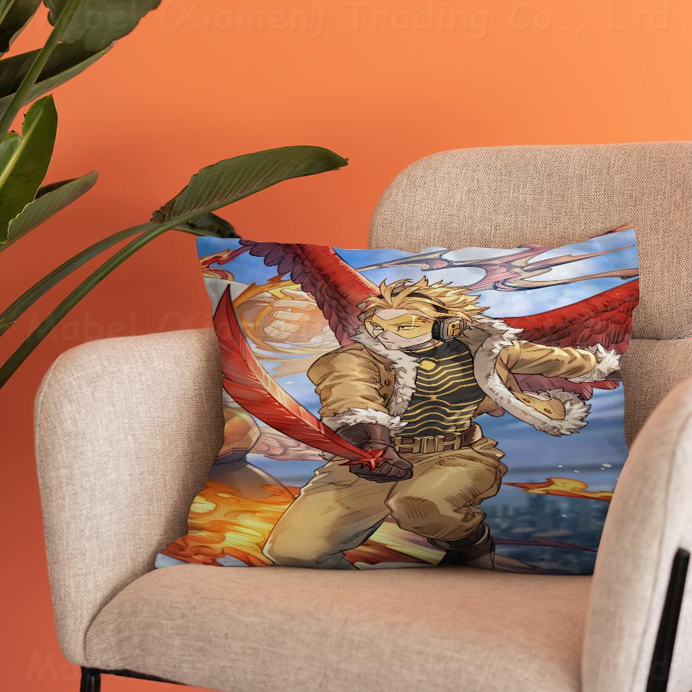 Anime My Hero Academia Hawks Cushion Cover Pillow Cover Decor Pillowcase Printed Cushion Case for Couch